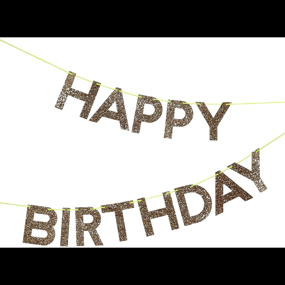 Meri Meri Gold Happy Birthday Banner